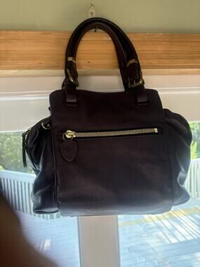 Oryany Vintage Purple Leather Satchel / Shoulder Bag